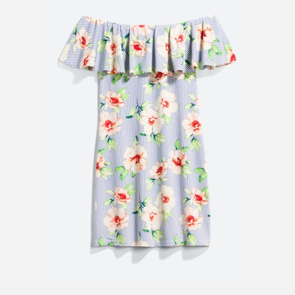 Cute Floral & Striped Dress